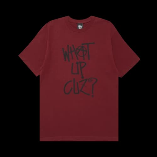 Stussy What Up Cuz? Tee 'Wine'