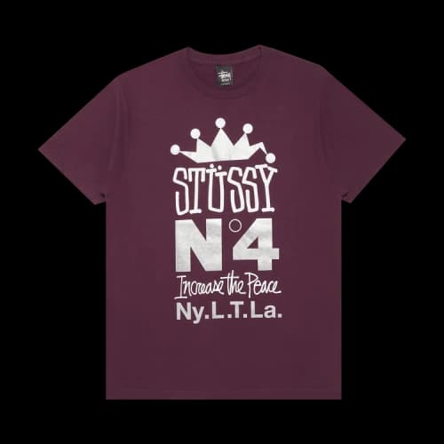 Stussy Crown Stack Tee 'Eggplant'