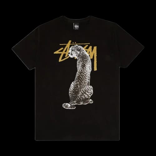 Stussy Stock Cheetah Tee 'Black'