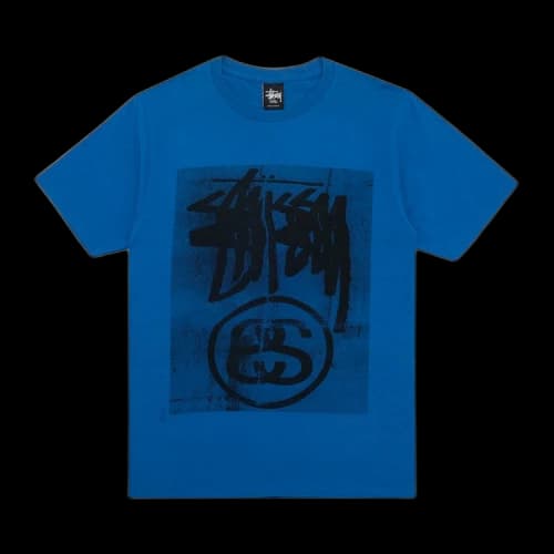 Stussy Stock Link Blur Tee 'Blue'