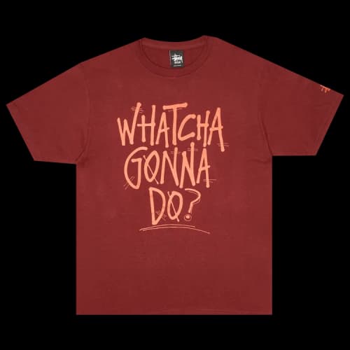 Stussy Watcha Gonna Do? Tee 'Dark Red'