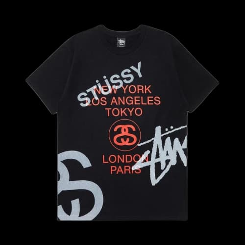 Stussy Big World Tour Tee 'Black'
