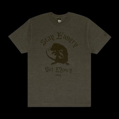 Stussy Stay Hungry Tee 'Charcoal Heather'