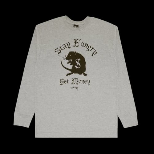 Stussy Stay Hungry Tee 'Grey Heather'