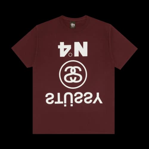 Stussy Upside Down Tee 'Eggplant'