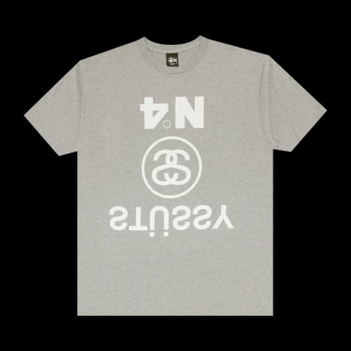 Stussy Upside Down Tee 'Grey Heather'