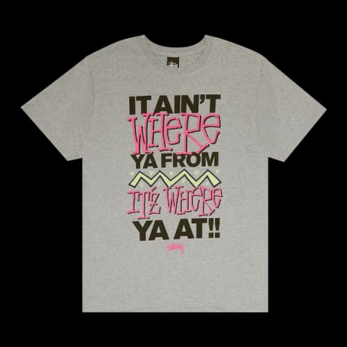 Stussy Where Ya From Tee 'Grey Heather'