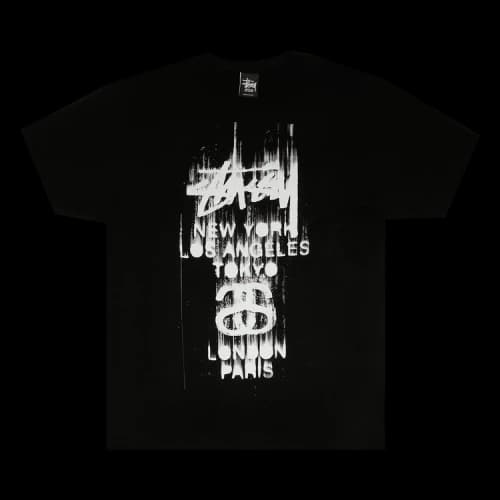 Stussy World Tour Paint Tee 'Black'