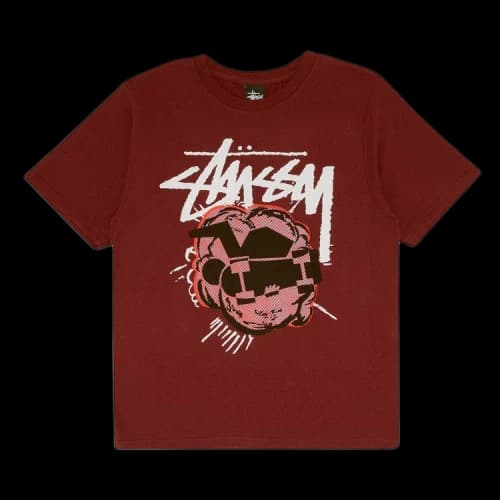 Stussy Pop Skateman Tee 'Dark Red'