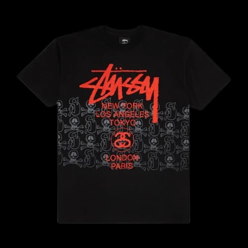 Stussy World Tour Skulls Tee 'Black'