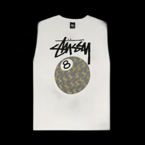 Stussy 8 Ball Bolt Tee 'White'