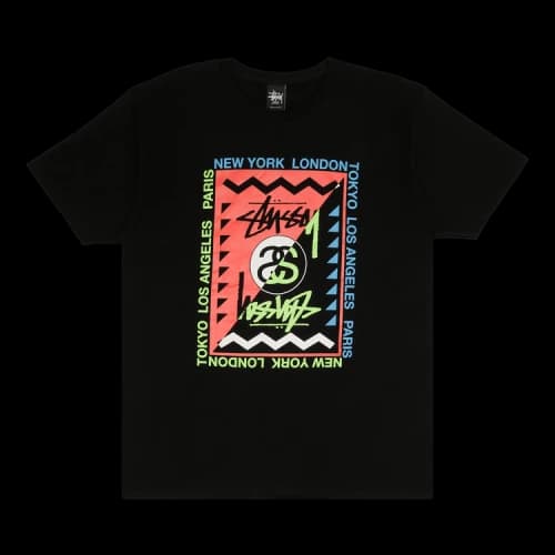 Stussy Zig Zag Frame Tee 'Black'