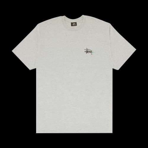 Stussy Basic Logo Tee 'Grey Heather'