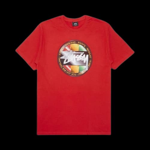 Stussy Chrome Dot Tee 'Red'