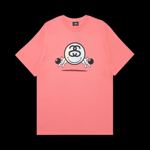 Stussy Smiley Link Tee 'Pink'