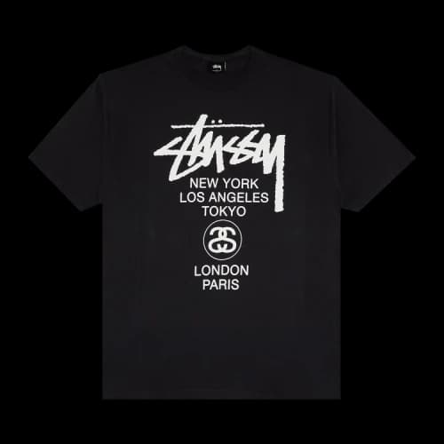 Stussy World Tour Tee 'Charcoal'