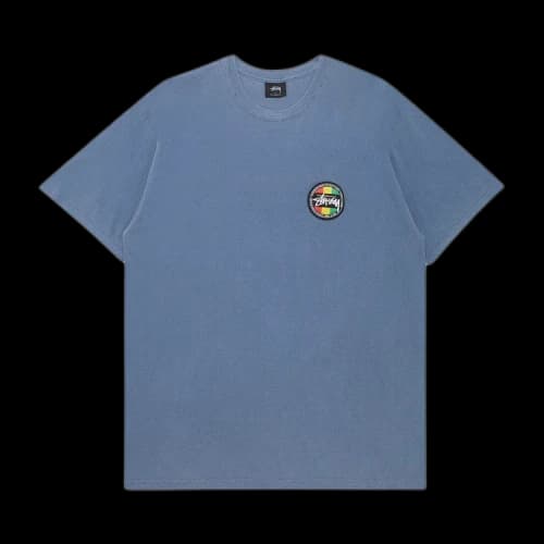 Stussy Reggae Dot Pigment Dyed Tee 'Navy'