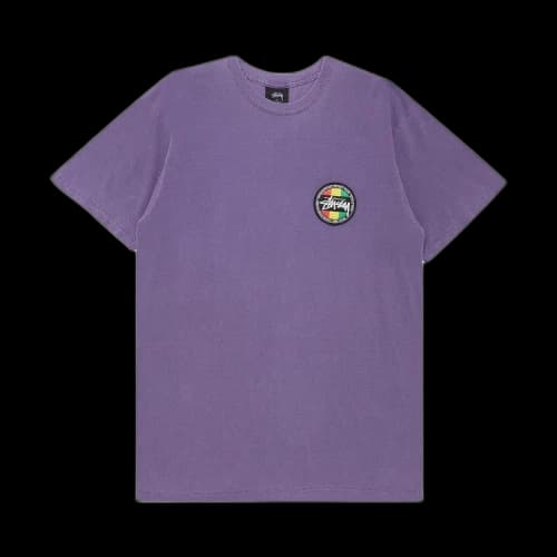 Stussy Reggae Dot Pigment Dyed Tee 'Purple'