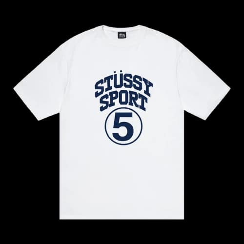 Stussy 5 Sport Tee 'White'
