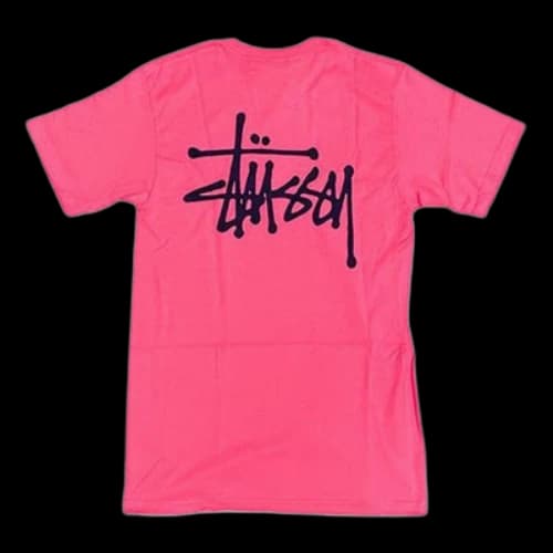 Stussy Basic Printing Short Sleeve Unisex Rose Red