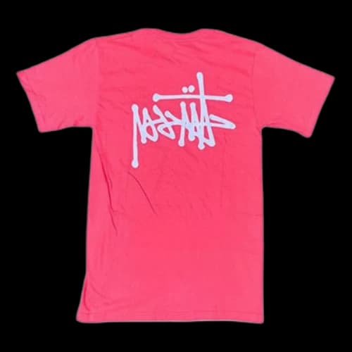Stussy Basic Logo Tee Classic Printing Short Sleeve Unisex Rose Red