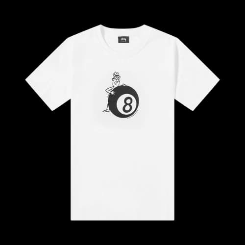 Stussy Behind The 8 Ball Tee 'White'