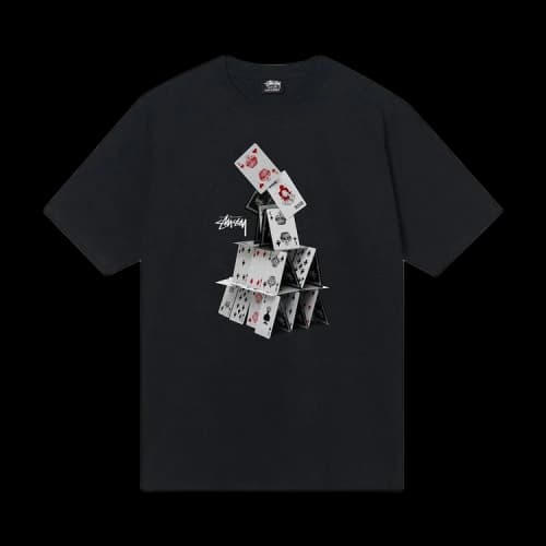 Stussy House Of Cards Tee 'Black'