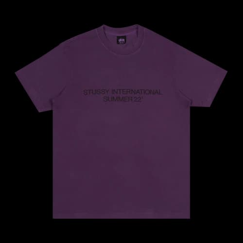 Stussy International 22' Pigment Dyed Tee 'Purple'