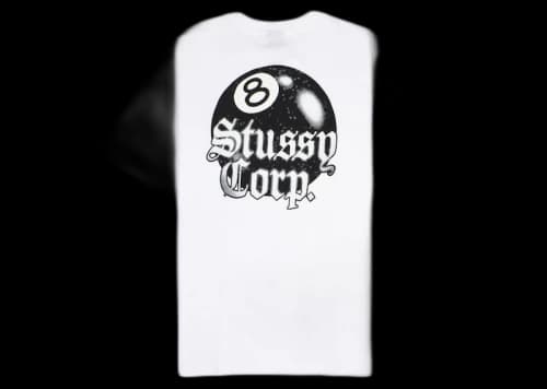 Stussy 8 Ball Corp. Tee White