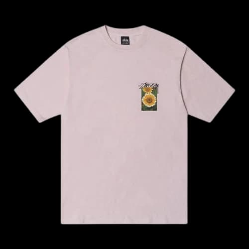 Stussy Flower Grid Pigment Dyed Tee 'Blue'