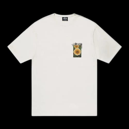 Stussy Flower Grid Pigment Dyed Tee 'Natural'