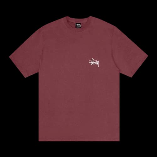 Stussy Basic Tee 'Oxblood'
