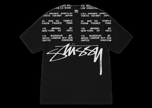 Stussy Locations Pigment Dyed T-shirt Black
