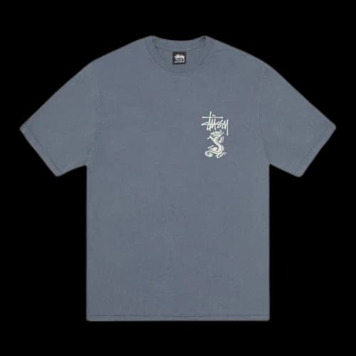 Stussy Double Dragon Pigment Dyed Tee Navy