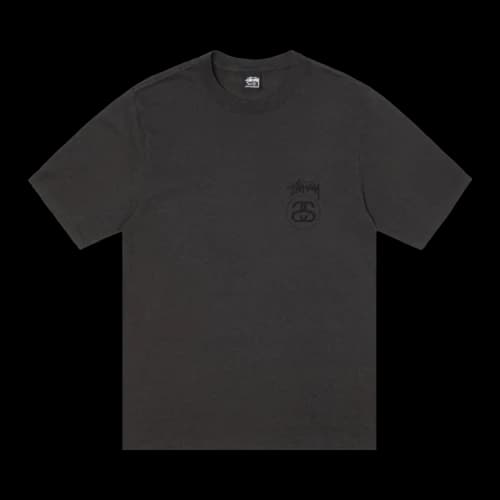 Stussy Stock Link Pigment Dyed Tee 'Faded Black'
