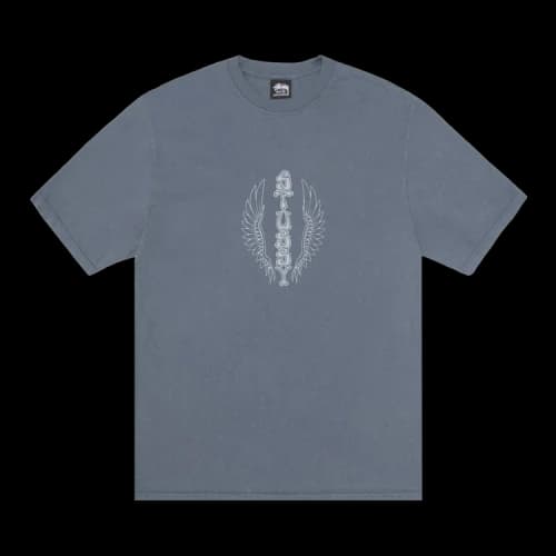 Stussy Wes Wings Tee Pigment Dyed 'Navy'