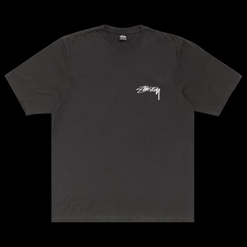 Stussy Stack Pigment Dyed Tee 'Faded Black'