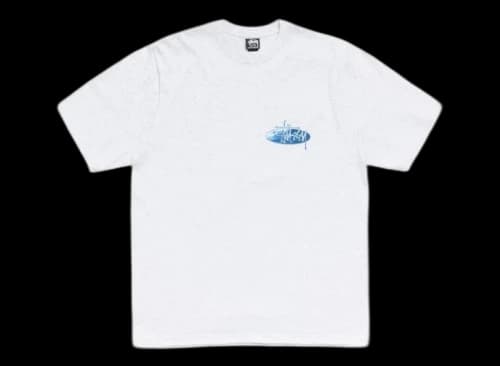 Stussy Wave Oval Tee Ash Heather