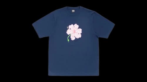 Stussy S Flower Tee Navy