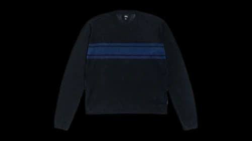 Stussy Lightweight Striped Sweater Black