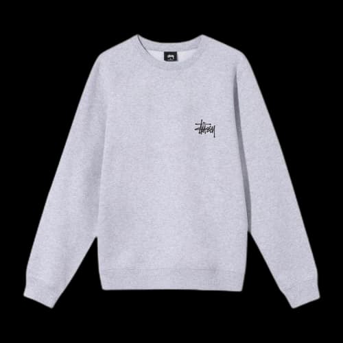 Stussy Basic Crew 'Ash Heather'