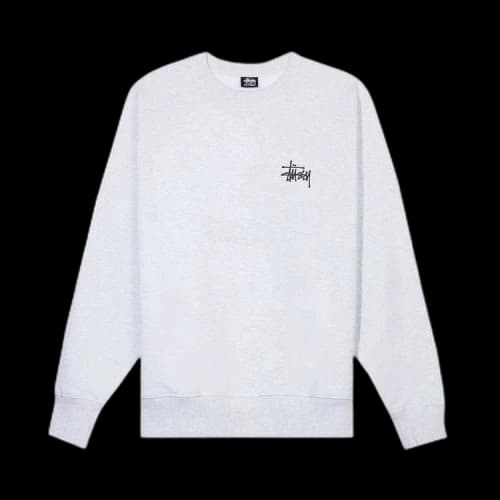 Stussy Basic Crew 'Ash Heather'