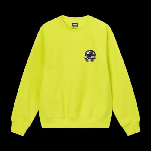 Stussy 8 Ball Corp. Crew 'Lime'