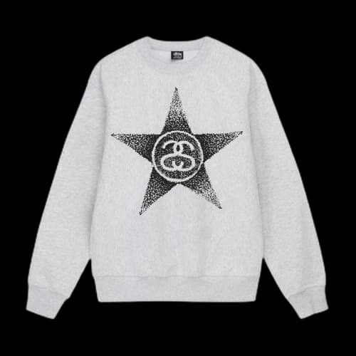 Stussy Stars Crew 'Ash Heather'