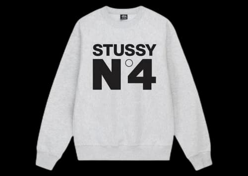 Stussy No.4 Crew Ash Heather