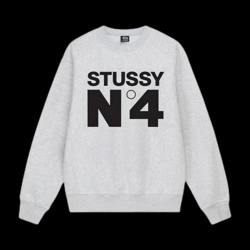 Stussy No.4 Crew 'Ash Heather'