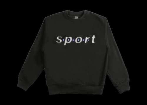 Stussy Dot Sport Crew Sweatshirt Black