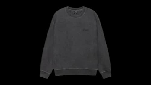 Stussy Jumbo Pig. Dyed Crew Black
