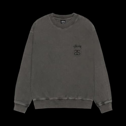 Stussy Stock Link Crew Pigment Dyed 'Black'