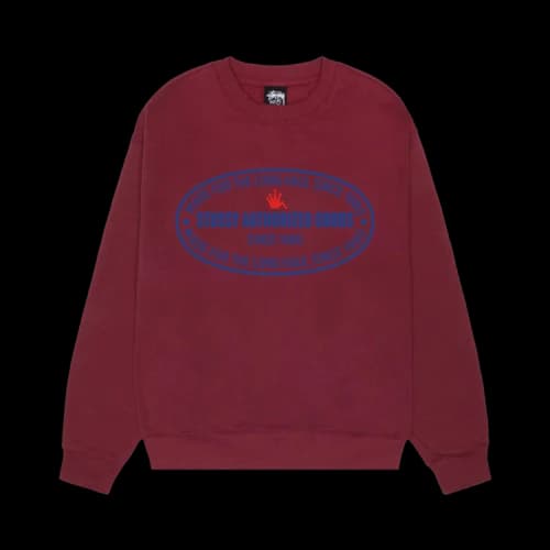 Stussy Authorized Crew Wine